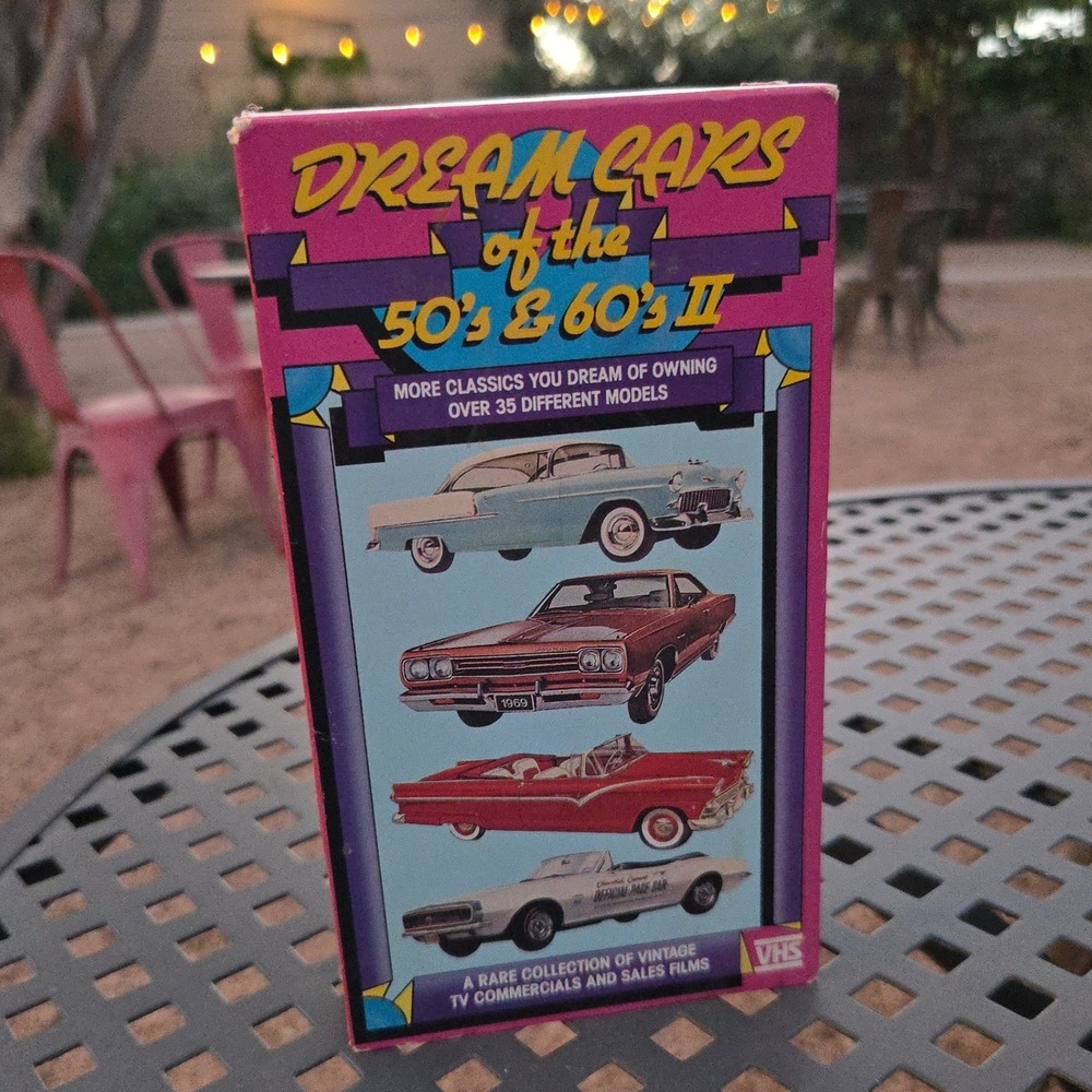 VTG Goodtimes Dream Cars VHS The 50s And 60s II Pink Documentary Tape USA‎ 1989